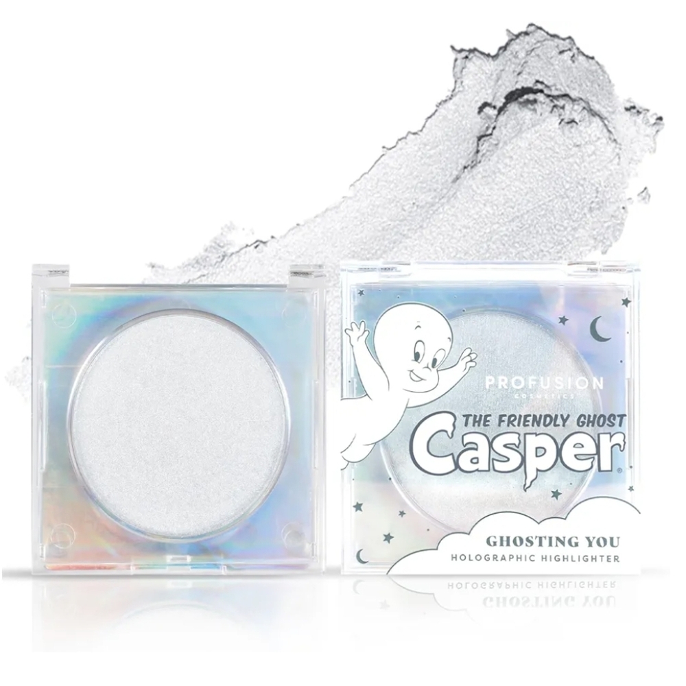 Casper the Friendly Ghost Holographic Face Highlighter Silver Shimmer Glam Fairy